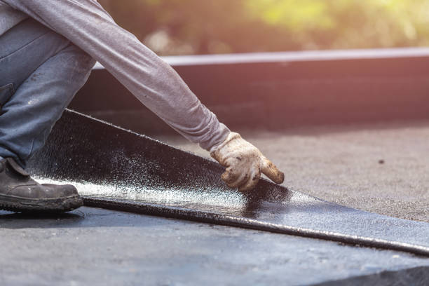 Professional Basement Waterproofing technician working in Thornville, OH
